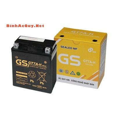  ắc quy gs gt7a-h (12v-7ah)dùng thay thế cho xe Medley