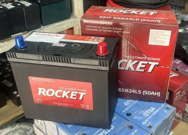 ắc quy rocket smf 65b24l 12v-50ah