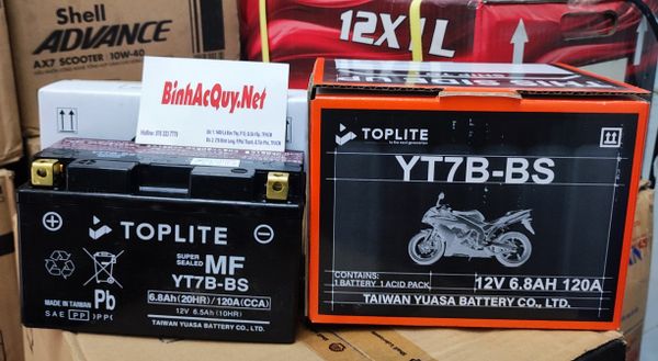 Ắc Quy Yuasa Toplite YT7B-BS (12V-6,8Ah)