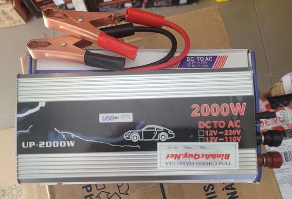 bộ chuyển nguồn 12v to 220v 2000w