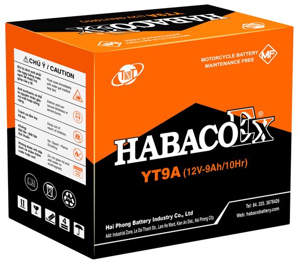 bình ắc quy habaco YT9A (12V-9AH)