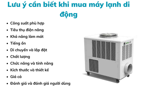 Lưu ý cần biết khi mua máy lạnh di động