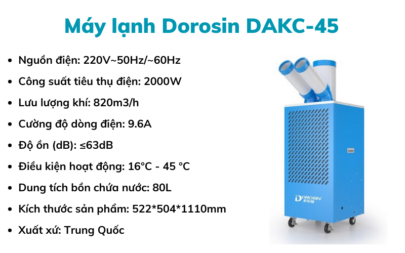 Máy lạnh Dorosin DAKC-45