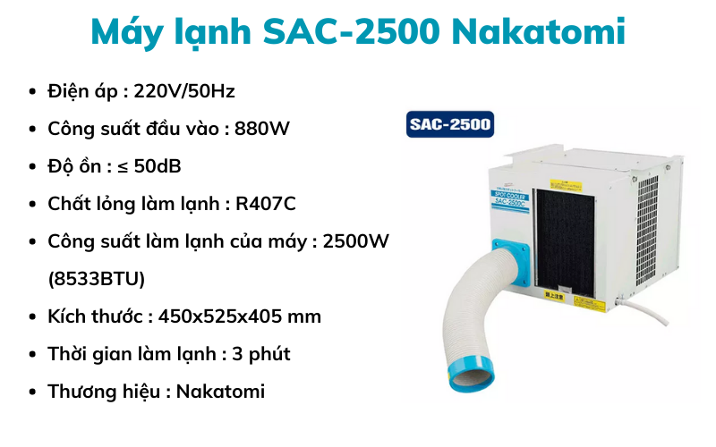 Máy lạnh SAC-2500 Nakatomi