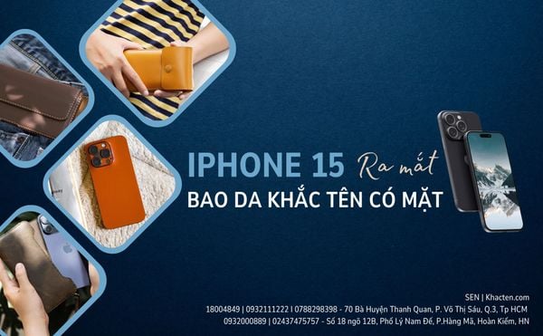 Bộ sản phẩm bao da cho iPhone 15 series