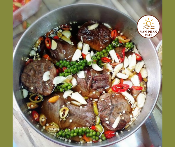 Bò ngâm mắm tiêu xanh