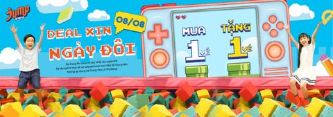 Deal xịn ngày đôi 08/08 - Mua 1 Vé Tặng 1 Vé
