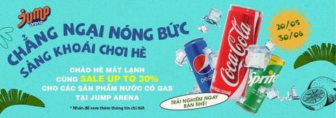 Giảm giá đến 30% sản phẩm nước có gas - Chẳng ngại nóng bức, sảng khoái chơi hè