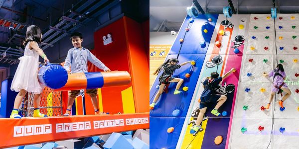 Tại Jump Arena bé sẽ được rèn luyện sức khoẻ và khả năng giải quyết vấn đề