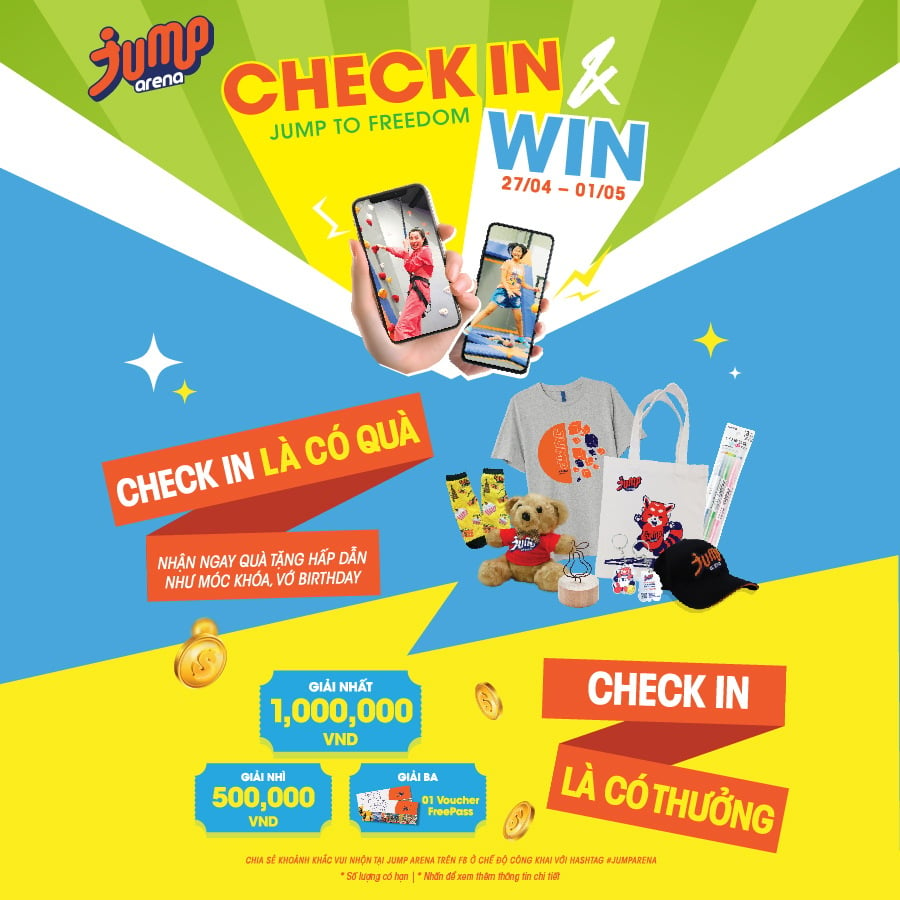 Check in & Win - Jump to Freedom