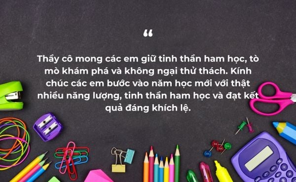 lời chúc năm học mới