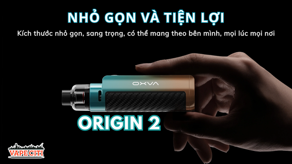 Kích thước của Origin 2 80w Pod Kit by OXVA