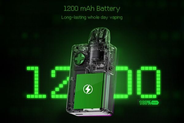 Pin trong dung lượng cao 1200mah của Ursa Pocket by Lost Vape