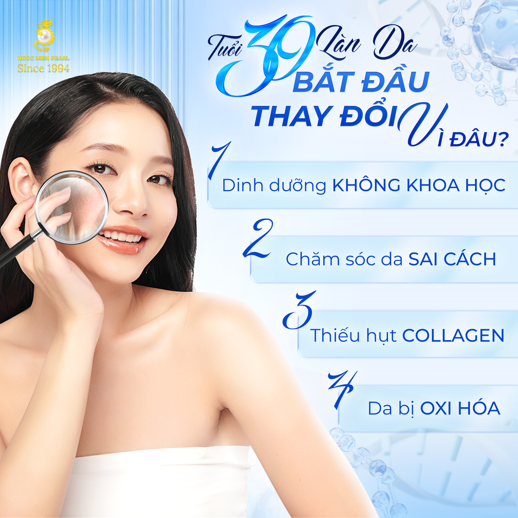 Chăm sóc da chuyên sâu ở độ tuổi 30 cùng ngọc trai tự nhiên