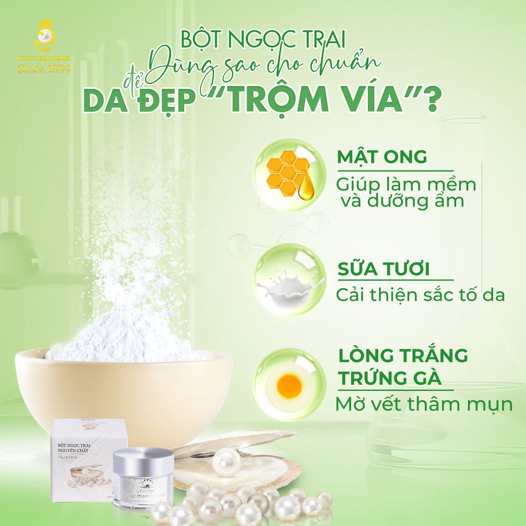 Khám phá công dụng của ngọc trai trong mỹ phẩm làm đẹp