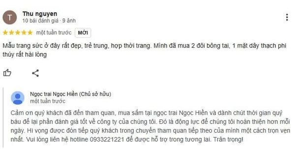 feedback ngọc trai ngọc hiền