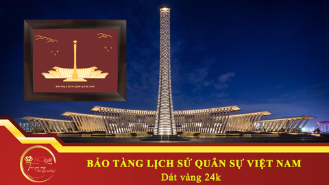Tranh Bảo Tàng Lịch Sử Quân Sự Việt Nam Dát Vàng 24K – Di Sản Anh Hùng Gửi Gắm Qua Nghệ Thuật