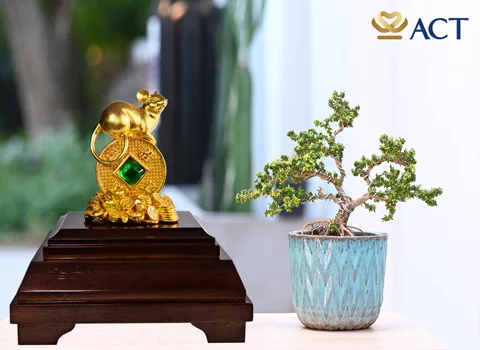 Tượng chuột Phú Quý mạ vàng - là một tuyệt phẩm độc đáo trong trang trí