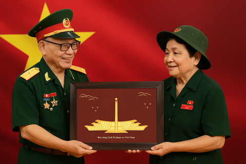 Tranh Bảo Tàng Lịch Sử Quân Sự Việt Nam Dát Vàng 24K – Câu Chuyện Cảm Hứng & Cách Sử Dụng