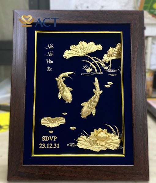tranh phong thủy mạ vàng actgold.com.vn