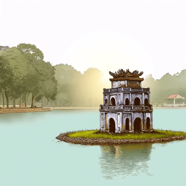 Tìm hiểu về lịch sử của Tháp Rùa - Hồ Hoàn Kiếm - ACT GOLD