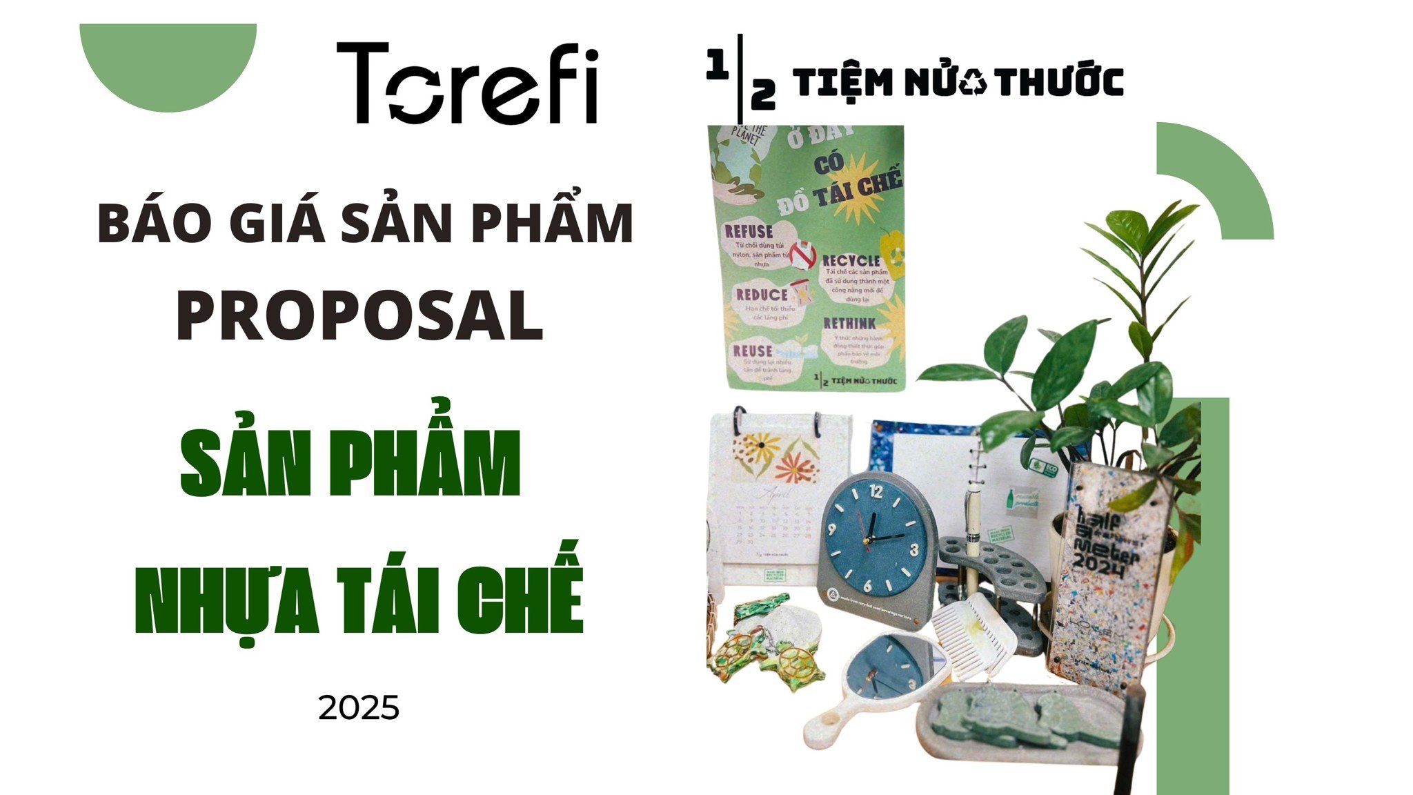 Sản phẩm nhựa tái chế cùng với Torefi