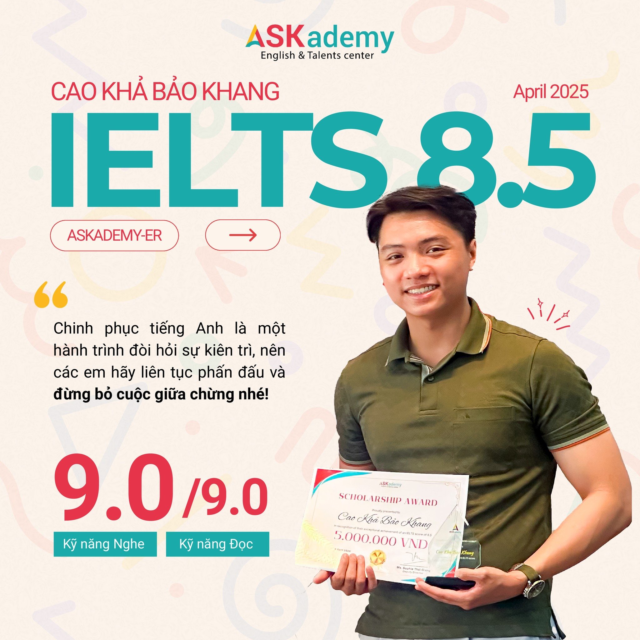NHÀ CÓ HAI ANH EM VÀNG - CÙNG ĐẠT IELTS 8.5 TẠI ASKADEMY