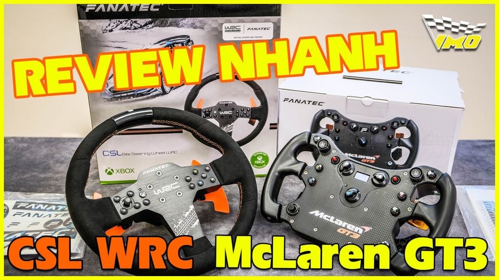 So sánh vô lăng đua xe giả lập Fanatec CSL WRC và Fanatec CSL McLaren GT3 v2