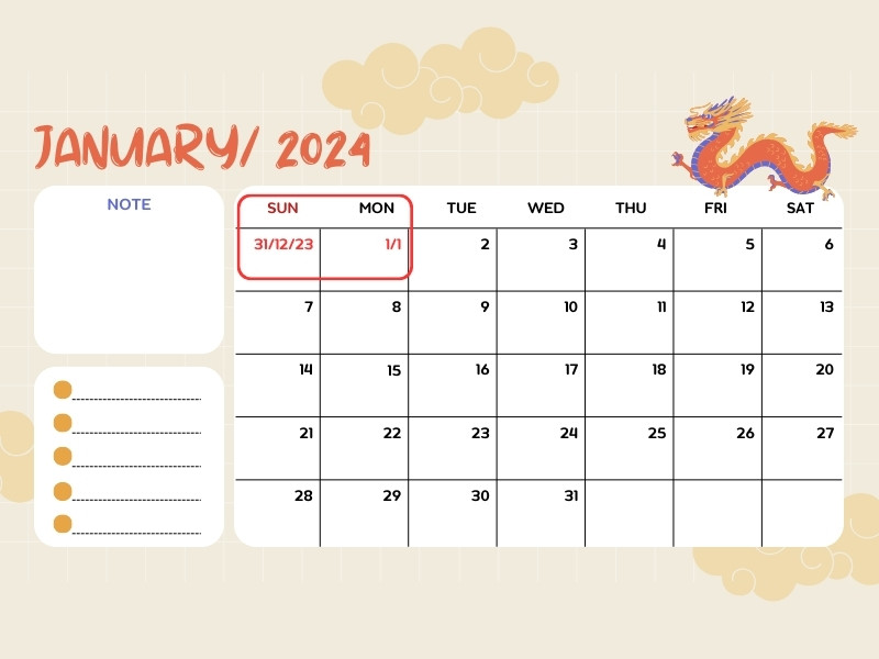 Hebemart thông báo lịch nghỉ Tết nguyên đán Giáp Thìn 2024