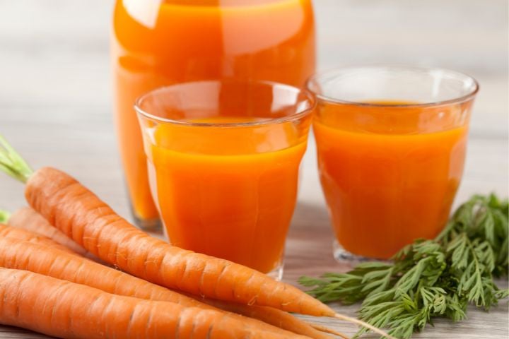 uống nước ép cà rốt tốt cho tinh trùng
