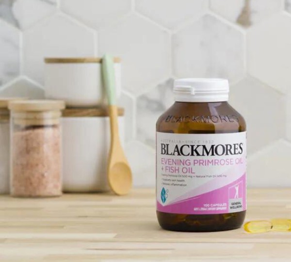 tinh dầu hoa anh thảo và dầu cá Blackmores Evening Primrose Oil + Fish Oil