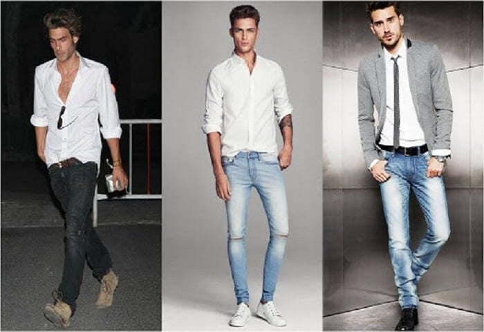 Sơ mi trắng và quần jean xanh hay đen thì cũng là một sự kết hợp vô cùng hoàn hảo.