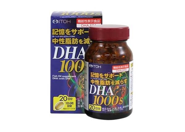 Viên uống bổ não Itoh DHA 1000mg giúp hỗ trợ tăng cường máu lên não