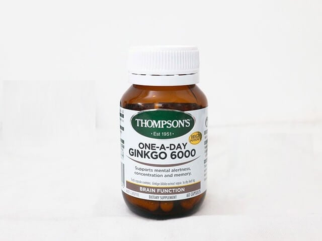 Bổ não Thompson One-a-day Ginkgo 6000 là sản phẩm bán chạy số một của hãng dược phẩm Thomsons tại Úc