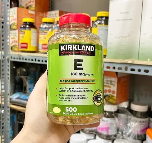 Kirkland Signature Vitamin E 400 IU là viên uống bổ sung vitamin E cao cấp của Mỹ