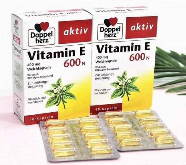 Vitamin E Đức Doppelherz Aktiv 600N có chứa hàm lượng lớn vitamin E được chiết xuất từ dầu thực vật