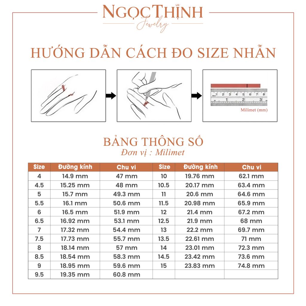 HƯỚng DẪn CÁch Đo Size NhẪn TẠi NhÀ Ngọc Thịnh Jewelry