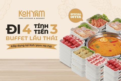 Đi 4 tính 3 - Buffet Lẩu Thái