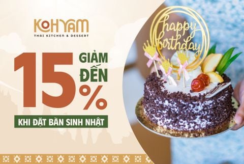 Đặt bàn sinh nhật, ưu đãi tới 15%