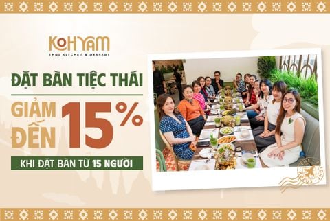 Ưu đãi đoàn đông, giảm đến 15%