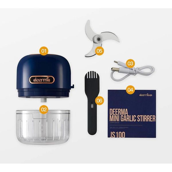 Máy Xay Nghiền Tỏi Mini Đa Năng Deerma Js100 25 Máy Xay Nghiền Tỏi Mini Đa Năng Deerma Js100