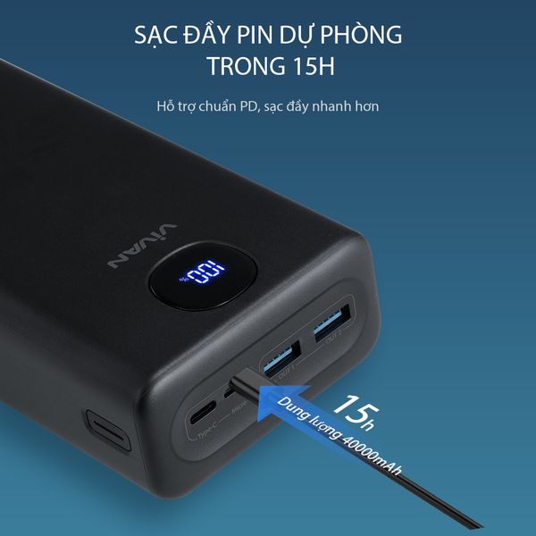 Pin Dự Phòng Vivan 40000Mah Vpb-B40