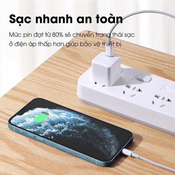 Cốc Sạc Nhanh Acome Ac06U 20W Cổng Type-C Tương Thích Với Các Dòng Điện Thoại Android/Ios
