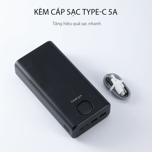 Pin Dự Phòng Vivan 40000Mah Vpb-B40