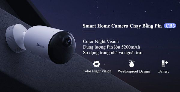 Camera Wifi Dùng Pin Cb3 Không Dây Thông Minh Của Ezviz - Akia Smart Home