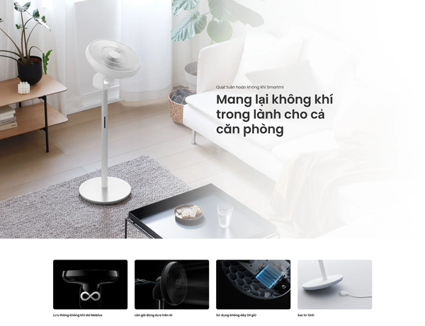 Quạt Thông Minh Tích Điện Smartmi Xiaomi Gen 3 Pro Circulation Fan