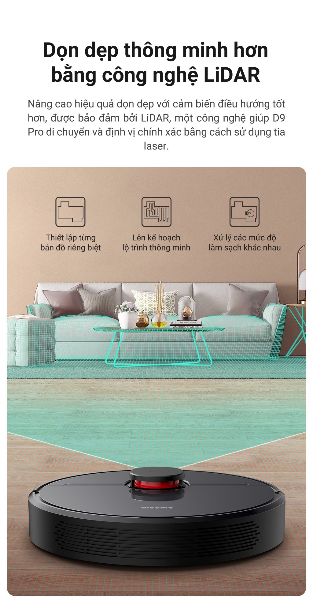 Robot Hút Bụi Dreame D9 Pro