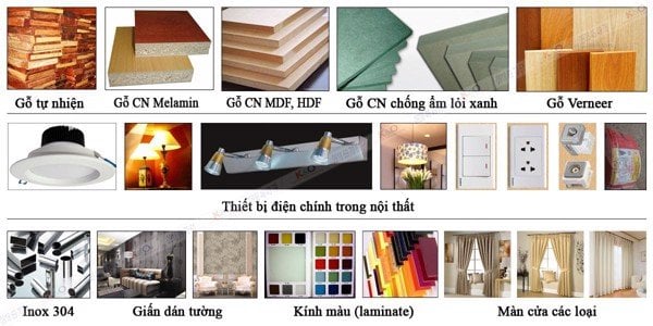 Các Loại Vật Liệu Nội Thất Được Sử Dụng Nhiều Nhất Hiện Nay