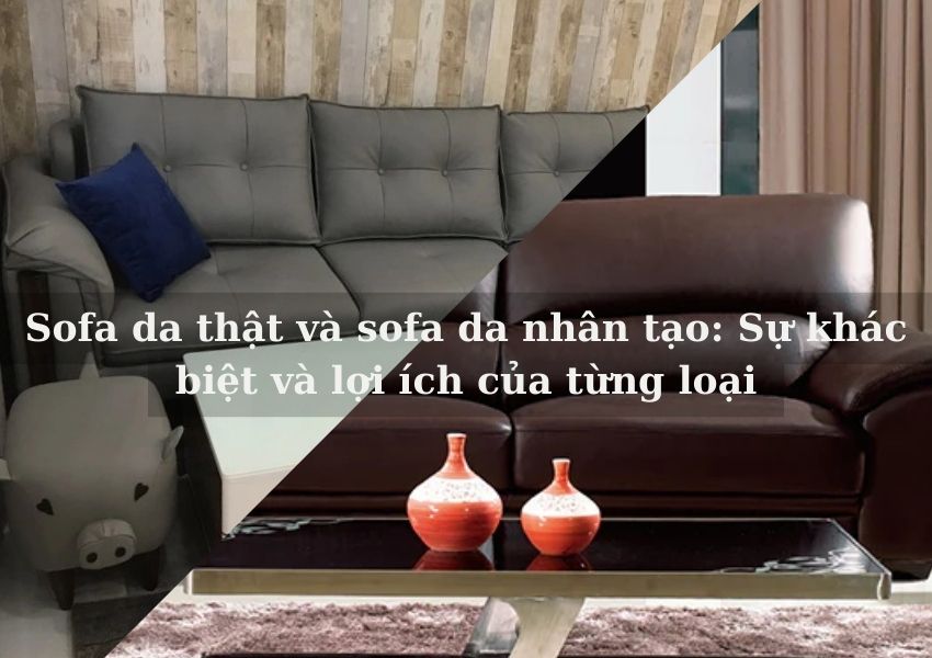 Sofa da thật và sofa da nhân tạo: Sự khác biệt và lợi ích của từng loại