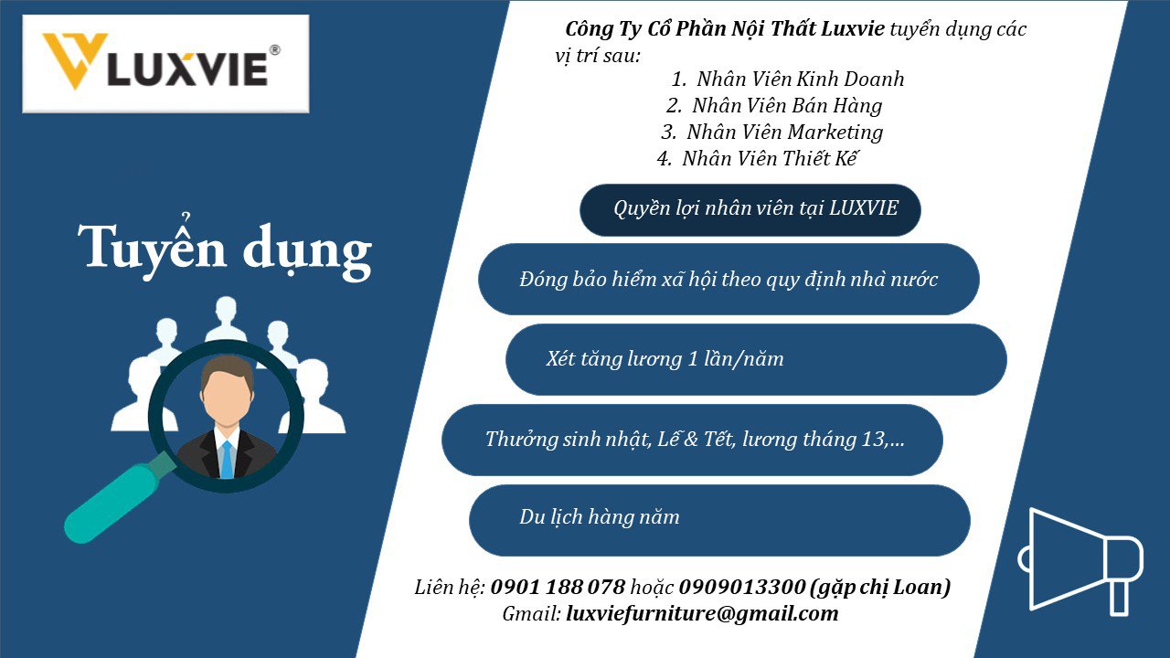 Công Ty Nội Thất Luxvie Tuyển Dụng Việc Làm
